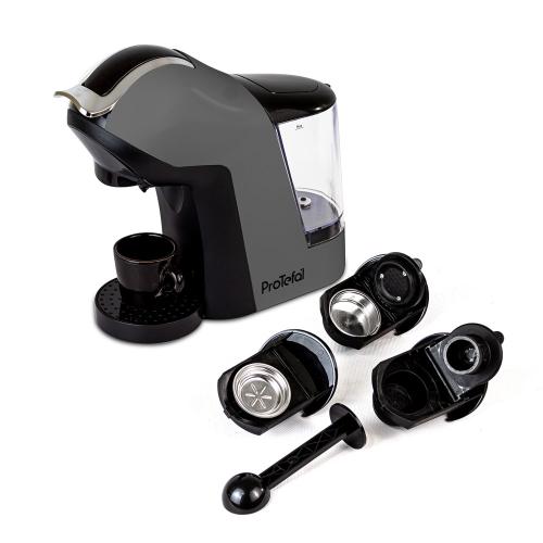 Machine à café capsul 4 EN 1  1400W EM308 Gris Avec Ecran Tactile Gris 