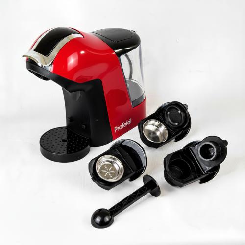 Machine à Café Multi-Capsules ProTefal EM-308 4 en 1 avec Écran Tactile Rouge